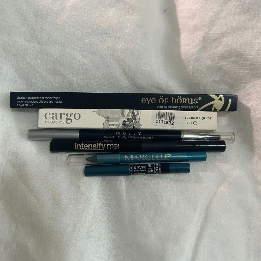 Eyeliner Bundle Lot - Cargo, Eye of Horus, Mally, Marcelle, Makeup Forever
